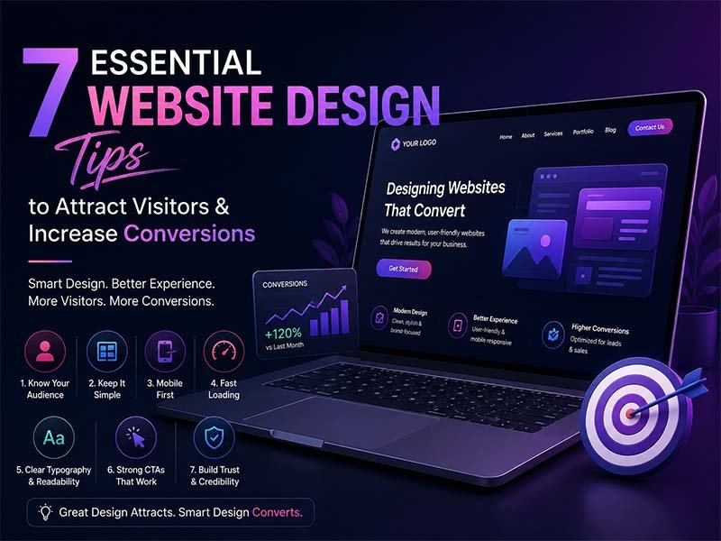 7 Essential Website Design Tips to Attract Visitors & Increase Conversions